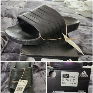 NIB Black Adidas Adilette Sandals